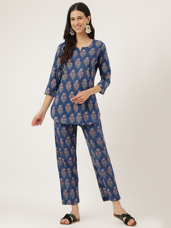 Pure cotton night hot sale suits for ladies