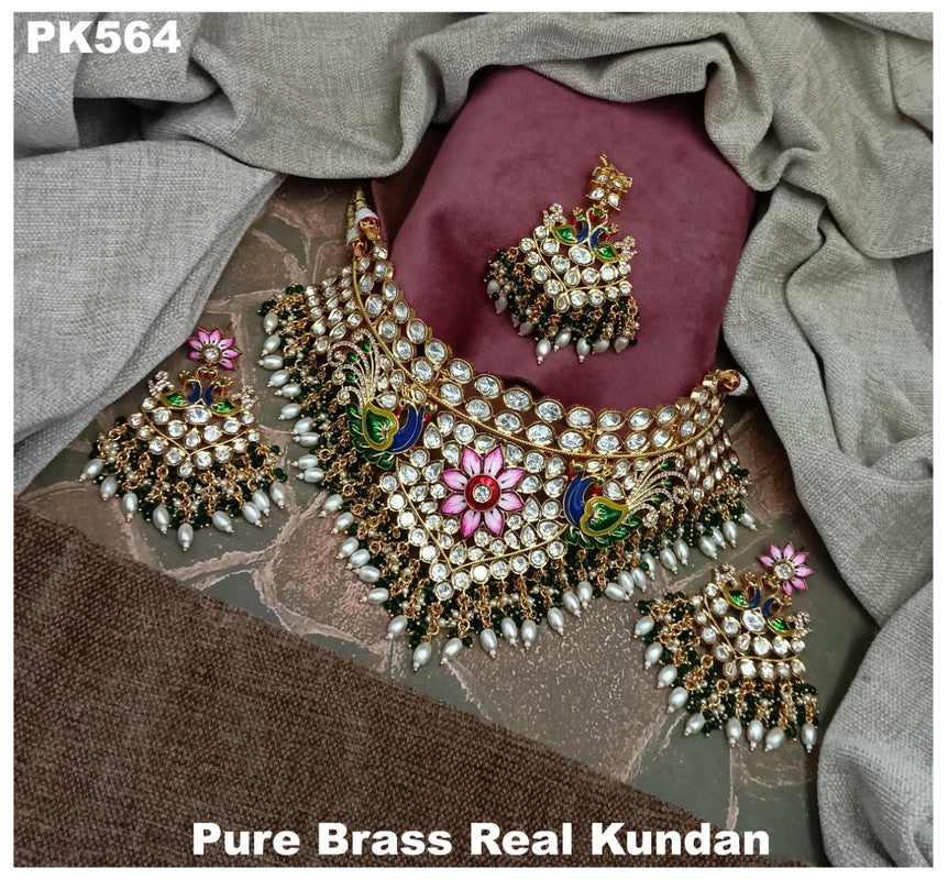 Jewellery Set : Bridal Necklace kundan brass Jewelry Set