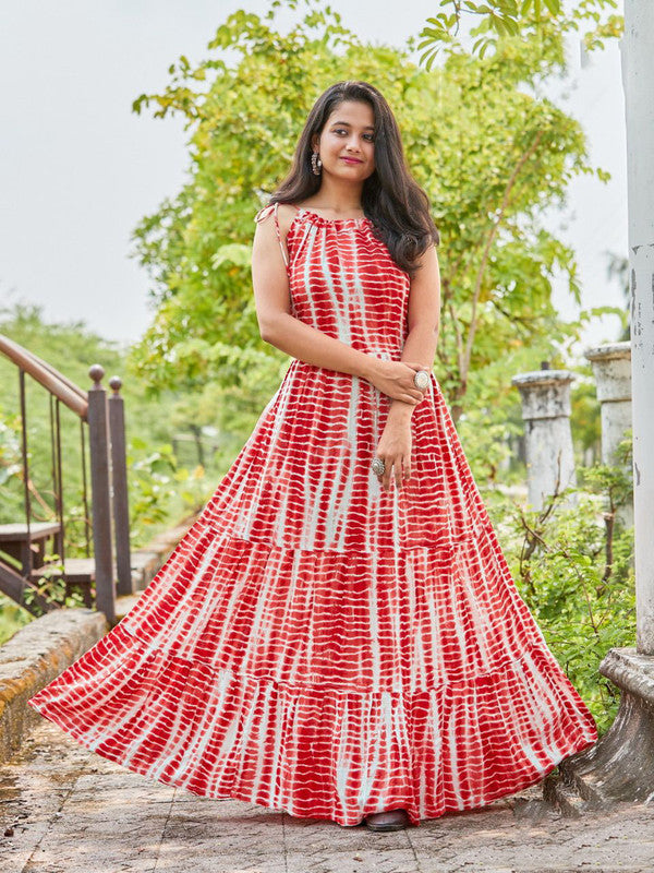 Long Printed Gown Kurti in Full Flair – Royskart