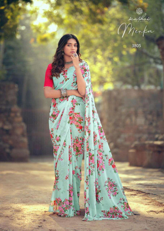 Latest floral saree designs best sale