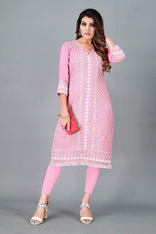 ItsKrishnaStore cheapest Featuring Solid Reyon Dress with finely curated Sifli Work Kurti This is made for simple casual dressing with subtle