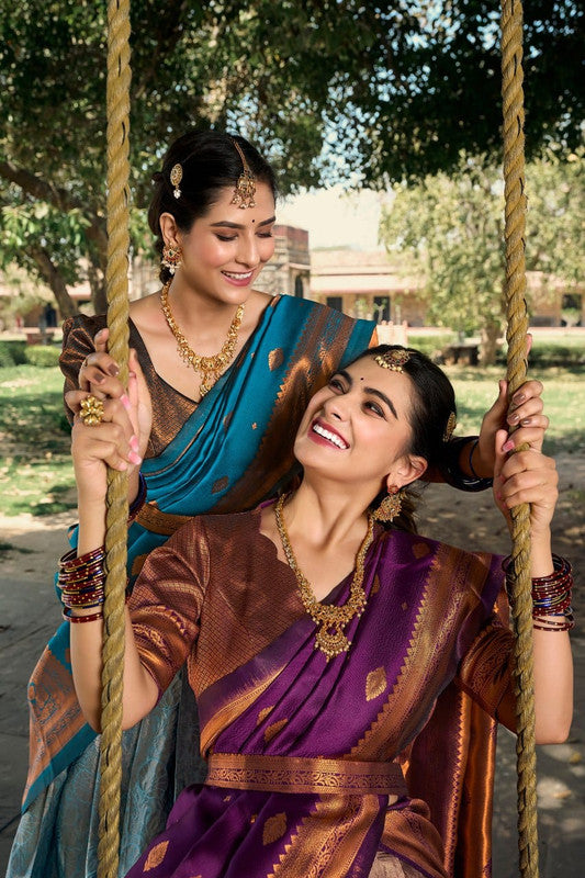 Brown & Multi Coloured Jacquard Silk with Zari Weaving Work Women Ethnic Party wear Lehenga choli ( Half Saree) with Dupatta & Belt!!