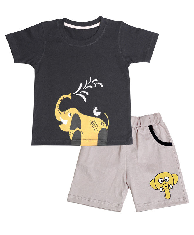 D Grey Coloured Boys Baba Suit set!!