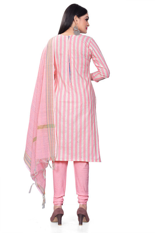 Pink Coloured Banarasi Jaquard with Print Women Party/Casual wear Dress Material Suit- Top with Bottom & Dupatta!!