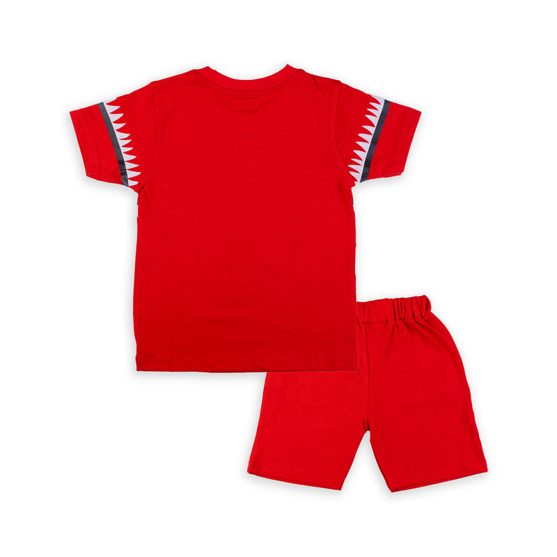 Red Coloured Boys Baba Suit set!!