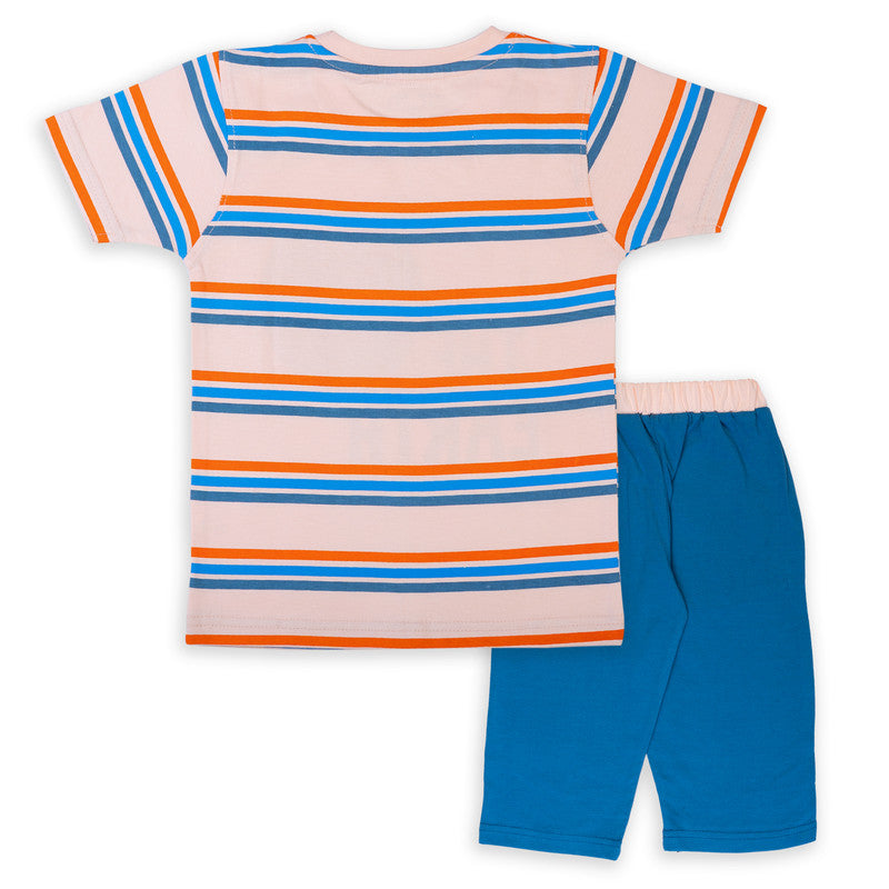 Peach Coloured Boys Cotton Capri Set!!