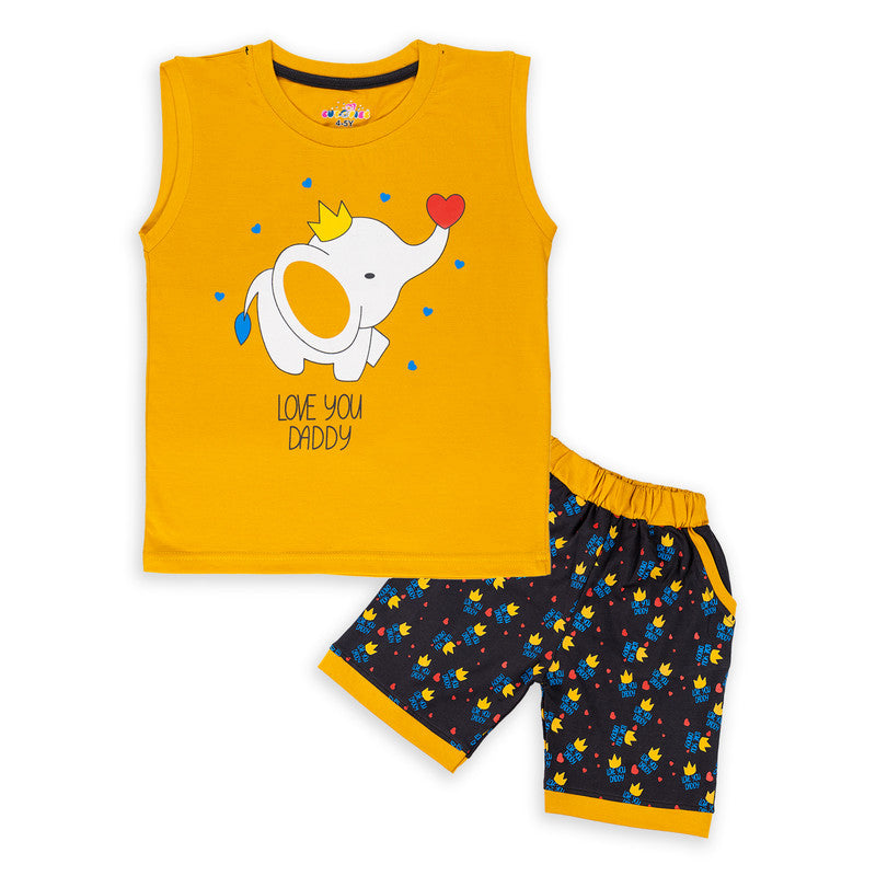 Mustard Coloured Sleeveless set for boys!!