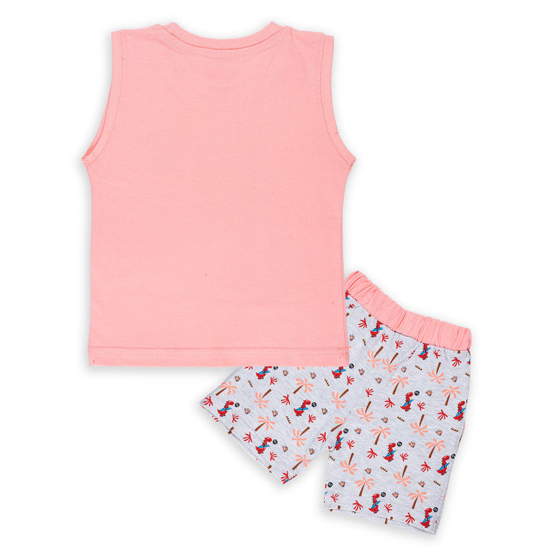 Rose Coloured Sleeveless set for boys!!