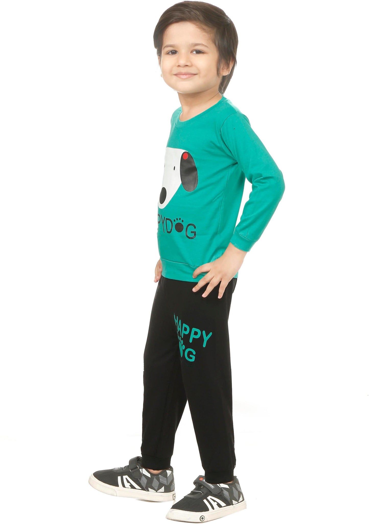 Green Coloured Cotton Boys & Girls ( Unisex) Daily wear T Shirt & Pant!!