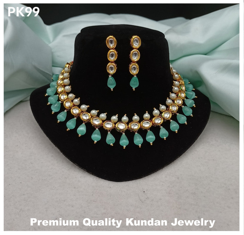 Premium Quality  Kundan Jewellery Necklace set with Ear Rings