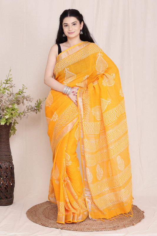 Beautiful Designer Linen  Saree