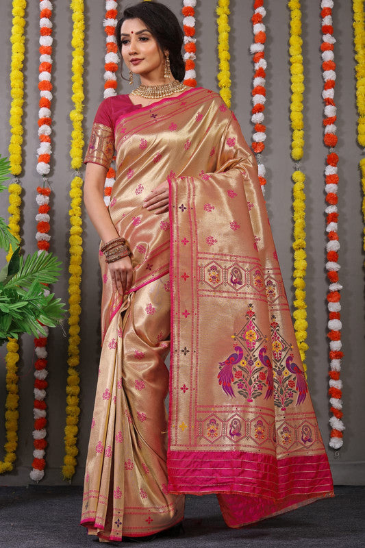 Paithani Pure Soft Silk Handloom Saree with Pure Jari work!!