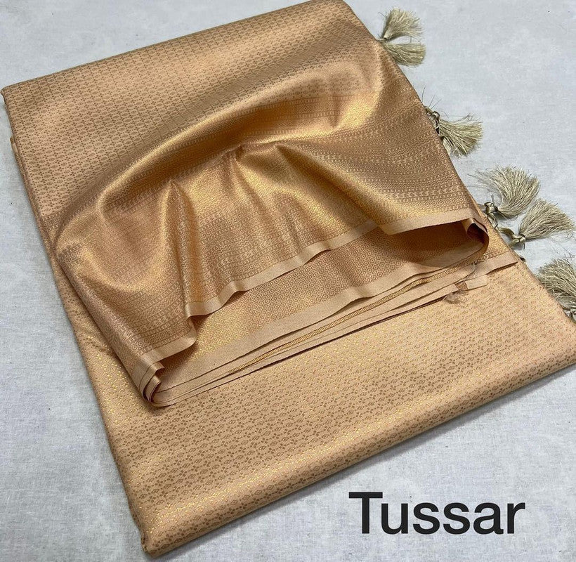 Tussar Coloured Soft Silk Jacquard work with Beautiful Rich Pallu Women Party/Daily wear Designer Kubera Pattu Saree with Blouse!!