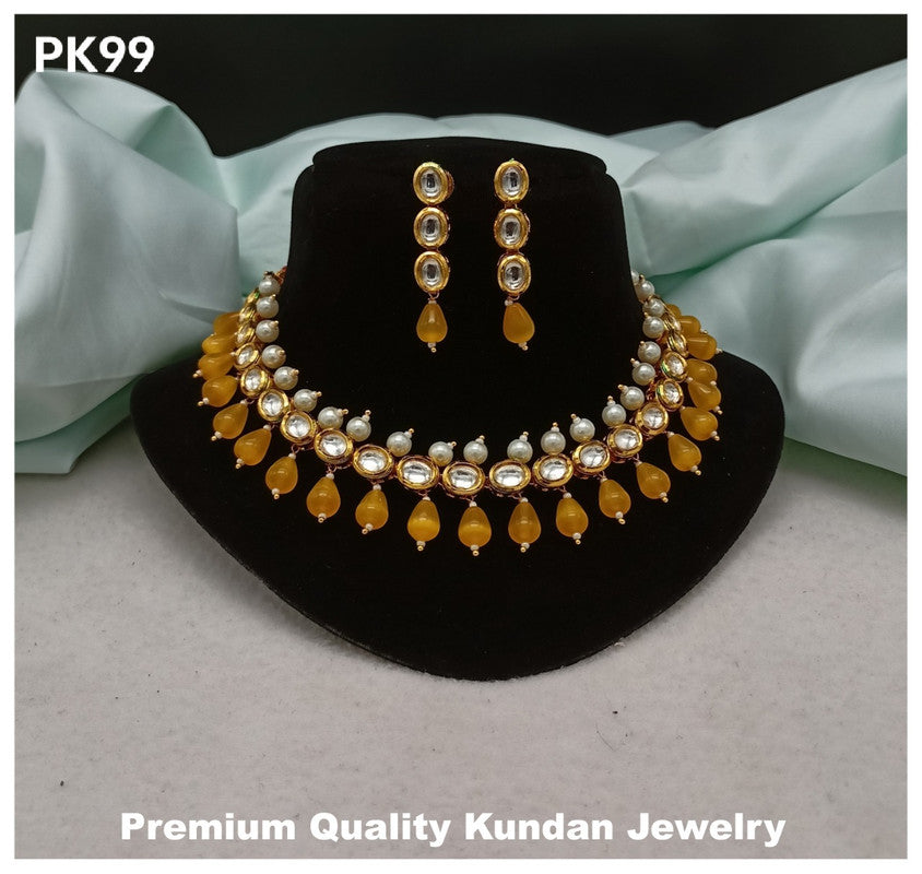 Premium Quality  Kundan Jewellery Necklace set with Ear Rings