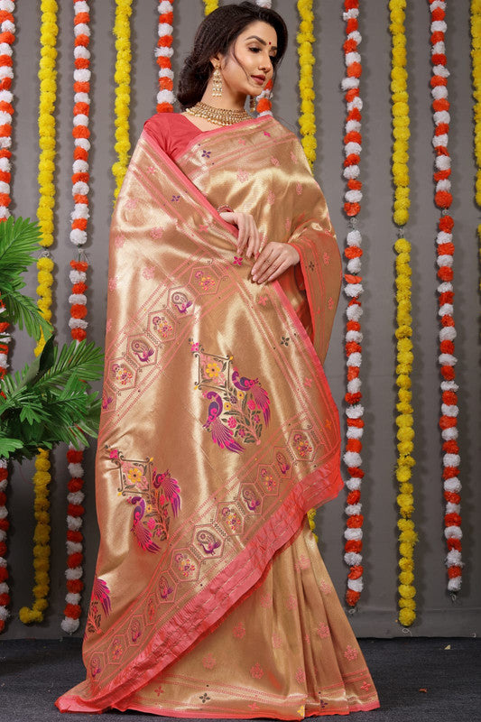 Paithani Pure Soft Silk Handloom Saree with Pure Jari work!!