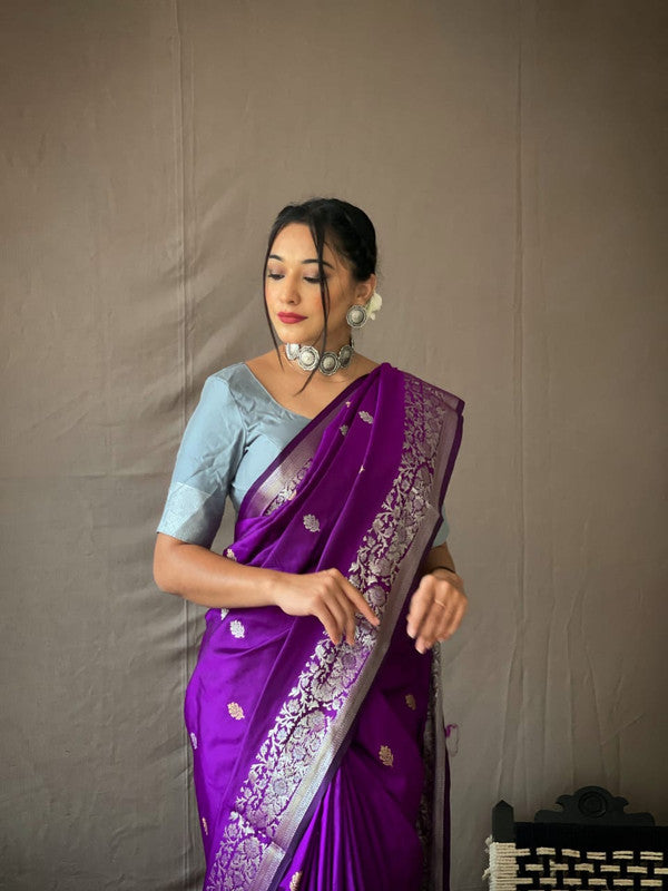 Sheer and shiny soft silk saree!!