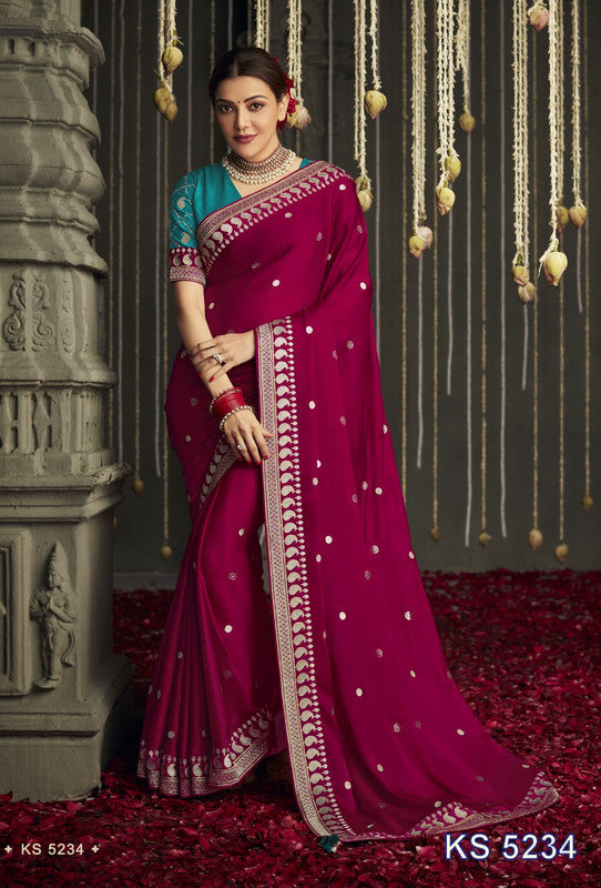 Beautiful magenta colour pure Uppada Silk Pattu Saree, Wedding Saree, –  shakthistyles