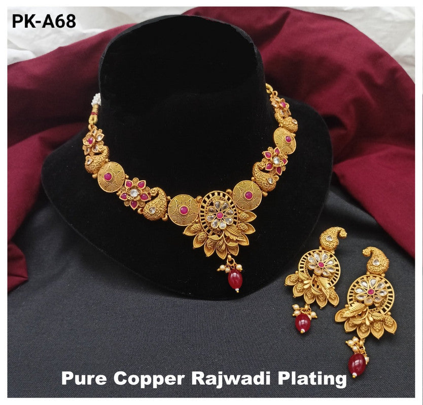 Premium Quality Pure Copper Necklace set with Ear Rings