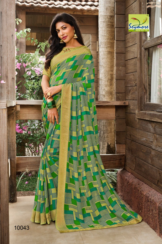 Attractive Designer Georgette Print Saree