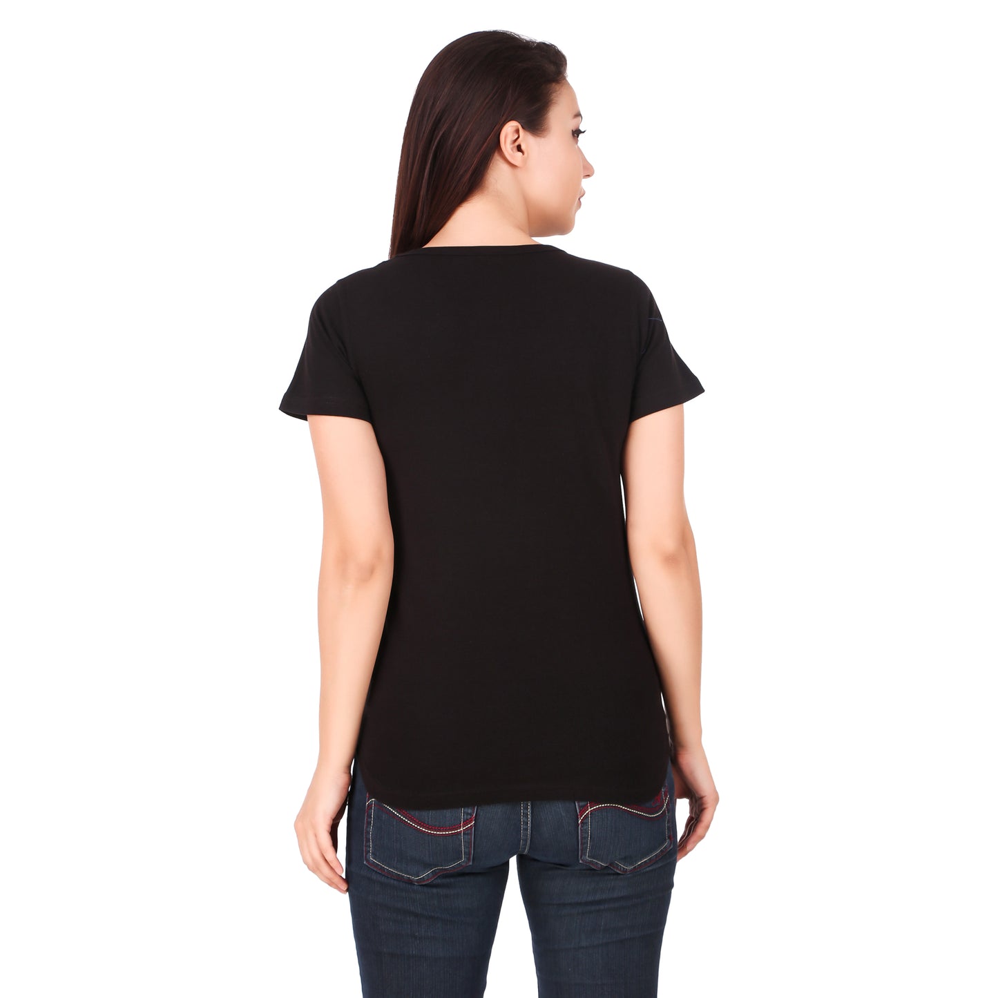 Black Coloured Cat Print Trendy T Shirt!!