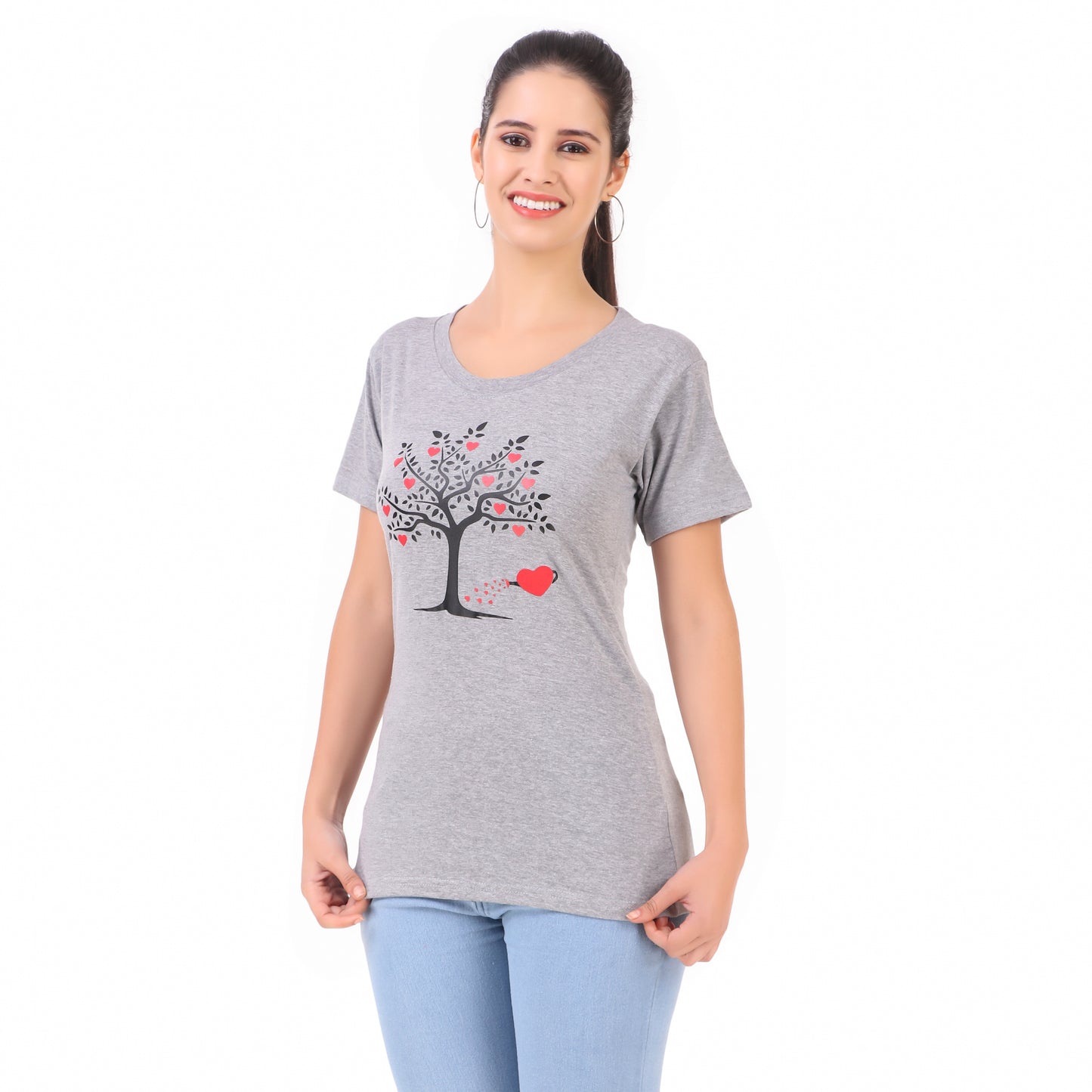 Grey Tree & White Tree Print Combo ( 2 Tops) Trendy T Shirt!!