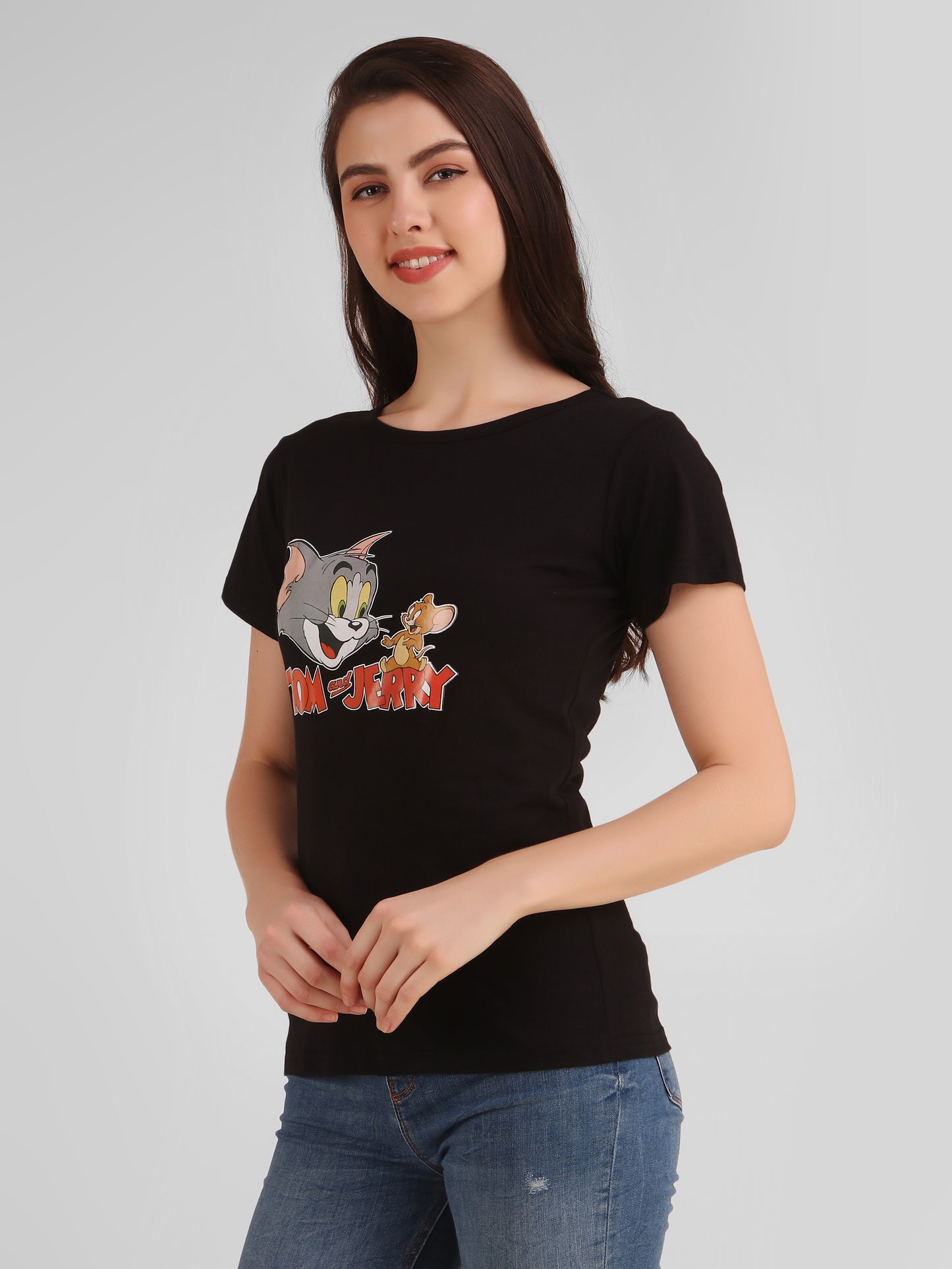 Yellow Tree and  Black Tom & Jerry Print Combo ( 2 Tops) Trendy T Shirt!!