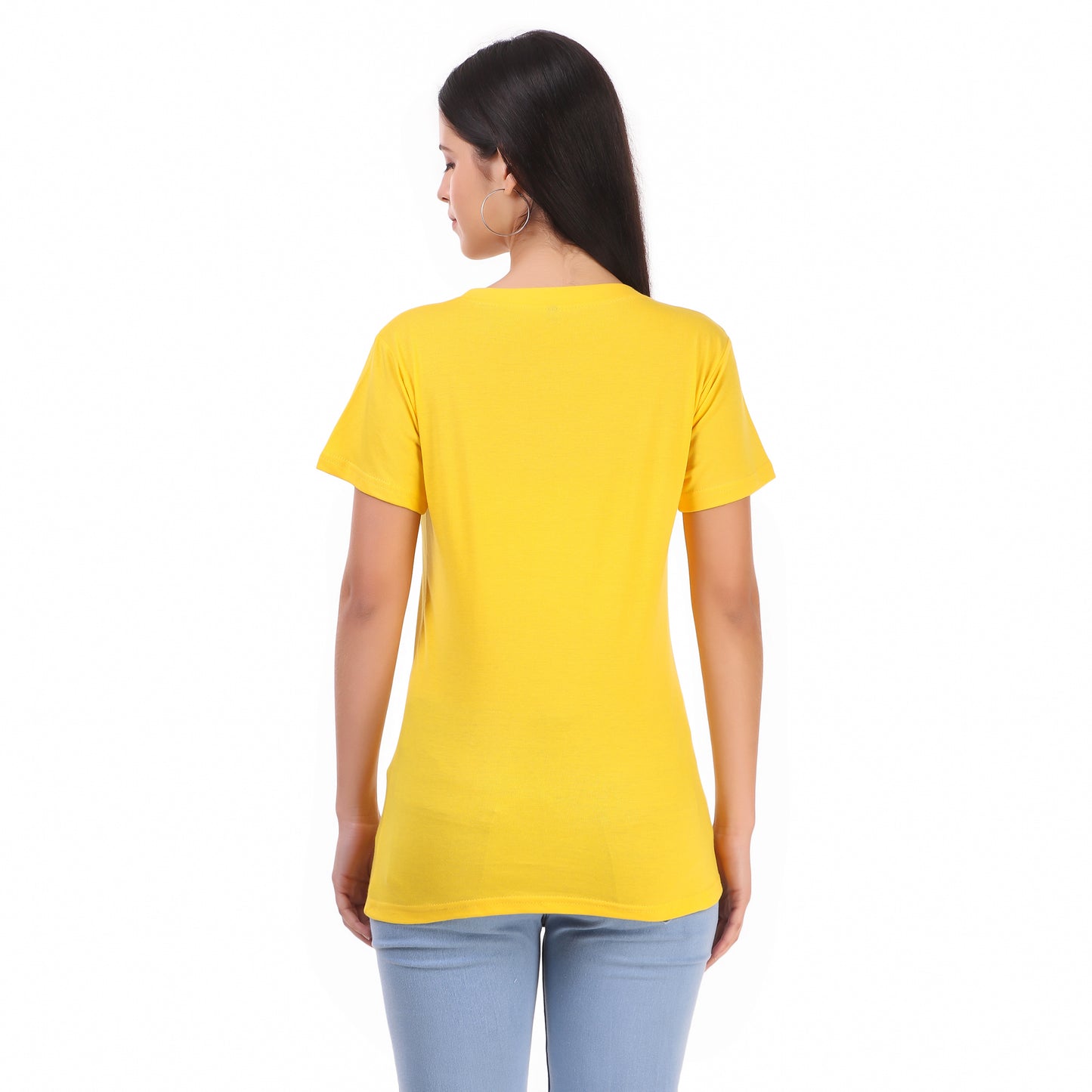 Yellow Coloured Tree Print Trendy T Shirt!!