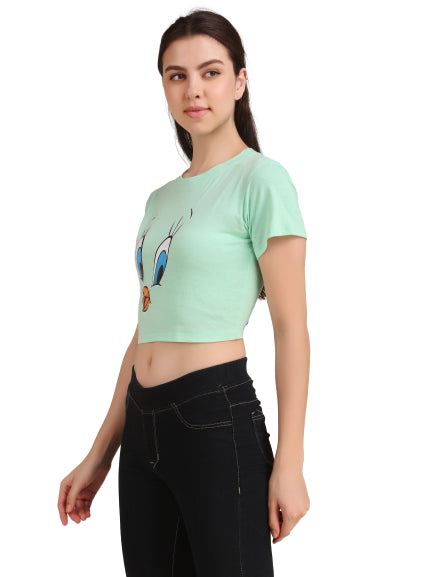 White Duck & Green Duck Print Combo(2 Tops) Crop Tops!!