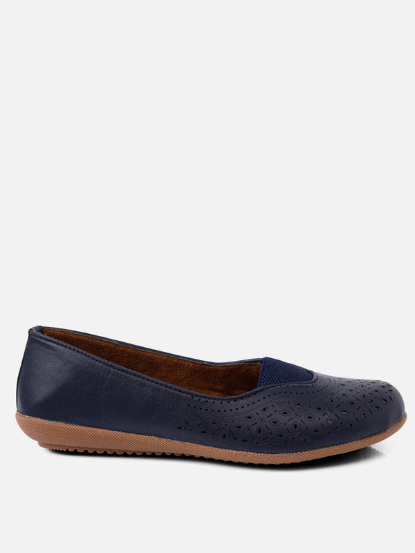 Ladies Blue Handmade Stylish Classic Design Loafers Shoes for Comfort Office and Home Wear!!