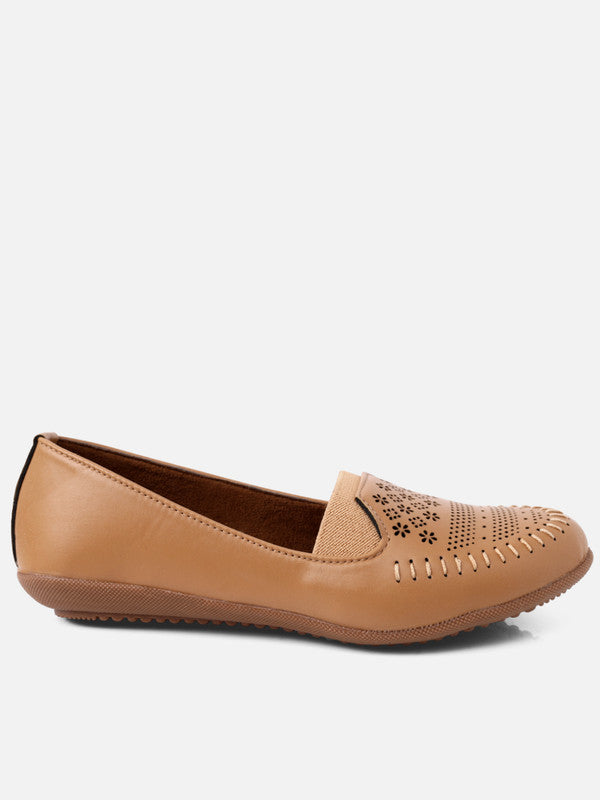 Ladies Brown Handmade Stylish Classic Design Loafers Shoes for Comfort Office and Home Wear!!