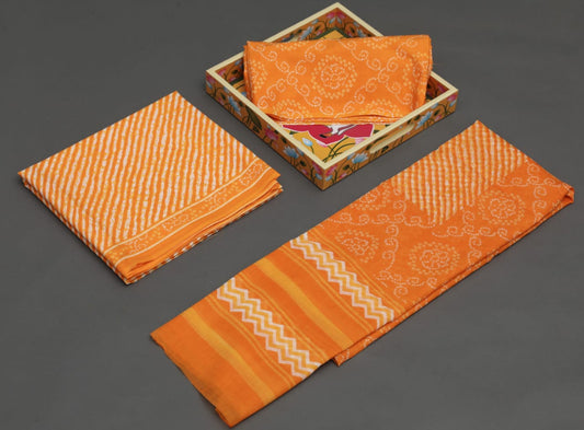 Exclusive Hand Printed Cotton Suits With Cotton Salwar & Mul Cotton Dupatta!!