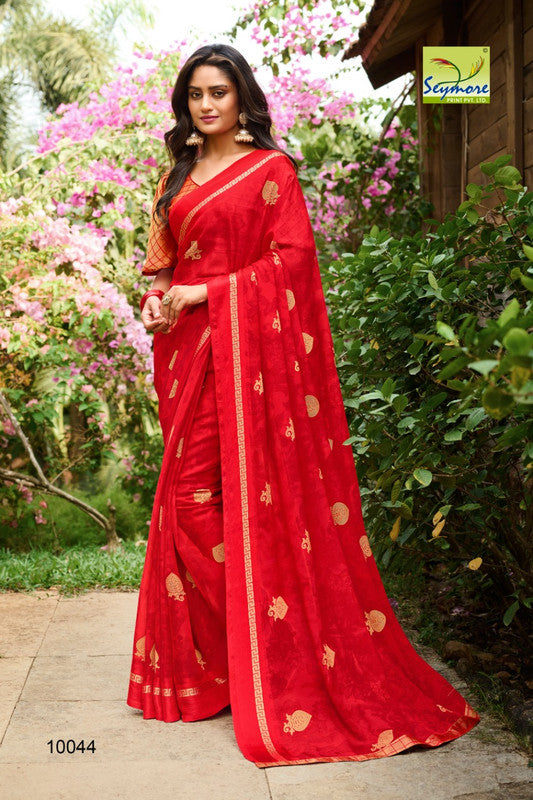 Attractive Designer Georgette Print Saree