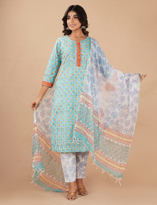 Designer Fully Stitched Kurti with Salwar  and Dupatta