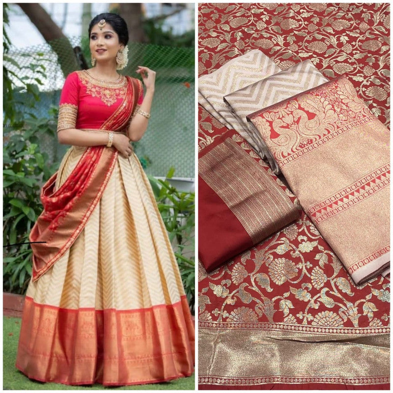 Beautiful KANJIVARAM LEHANGA- Half Saree