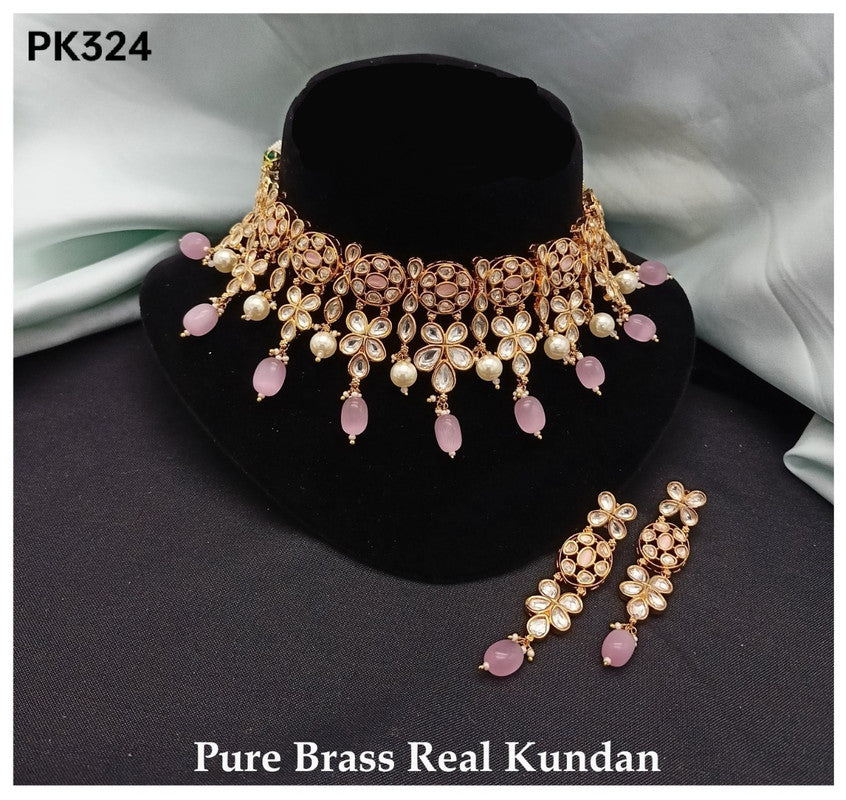 Premium Quality  Kundan Jewellery Necklace set with Ear Rings