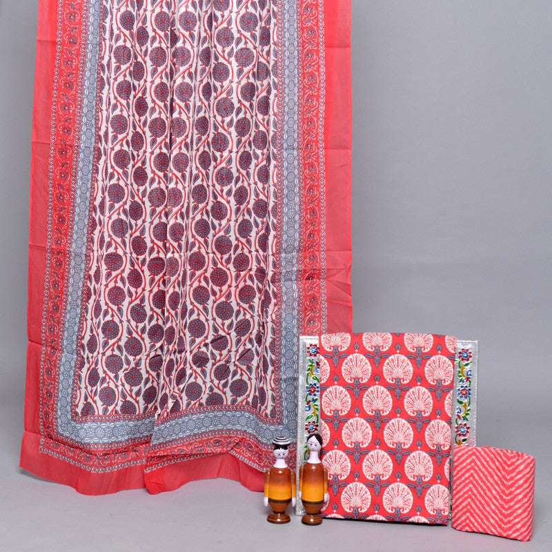 BEAUTIFUL HAND PRINTED COTTON  SUITS WITH DUPATTA!!