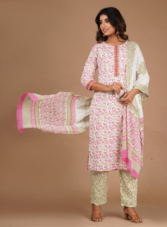 Designer Fully Stitched Suits with Bottom and Dupatta