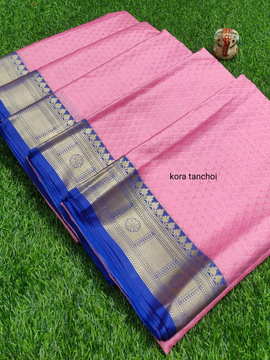 Original Banarasi Tanchoi Silk  latest contrast Saree!!