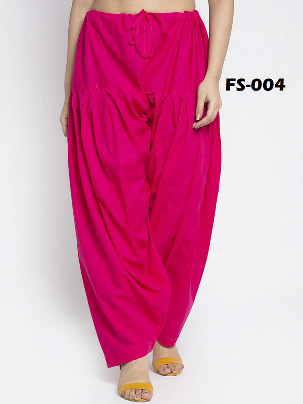 Magenta coloured Cotton Patiala Salwar Free Size( 28 to 42 Inch)!!