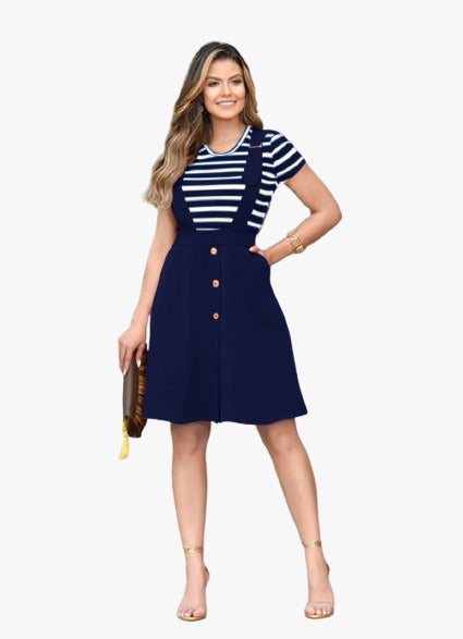 Western Dungaree  Top with Skirt