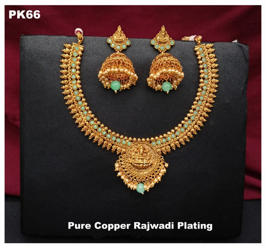 Premium Quality Pure Copper Necklace set with Ear Rings