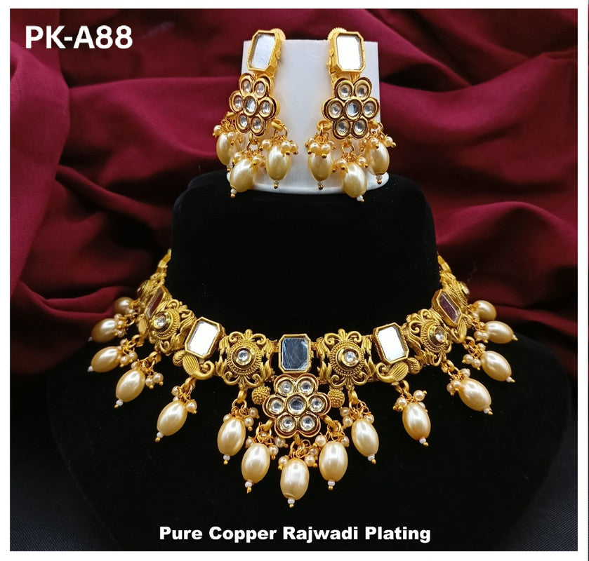 Premium Quality  Pure Copper Jewellery Necklace set with Ear Rings