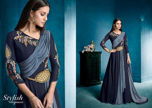 Readymade Designer Gowns with Bottom and Dupatta