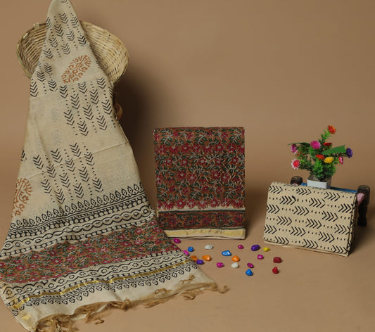 Exclusive CHANDERI SUIT WITH CHANDERI DUPATTA