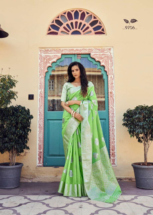 Designer Soft modal with silver waeving sarees