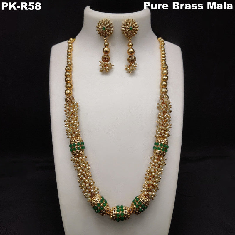 Pure Brass  Necklace set with Ear Rings