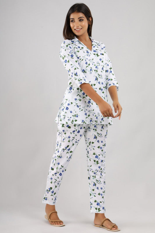 Printed Night Suit- Top and Bottom