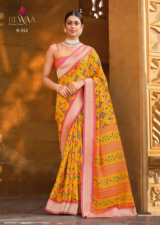 Designer Soft Patola Brasso saree