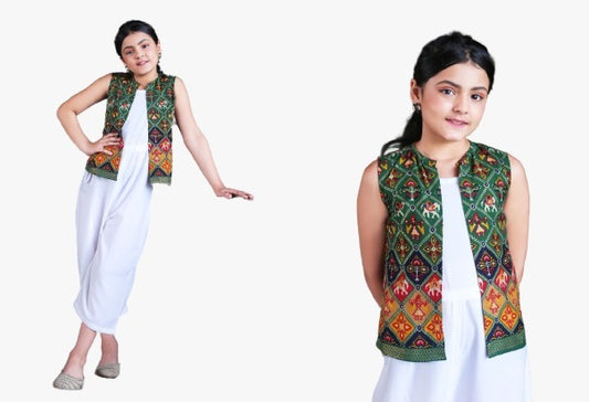 Designer Children Cotton Print Koti with Suit!!