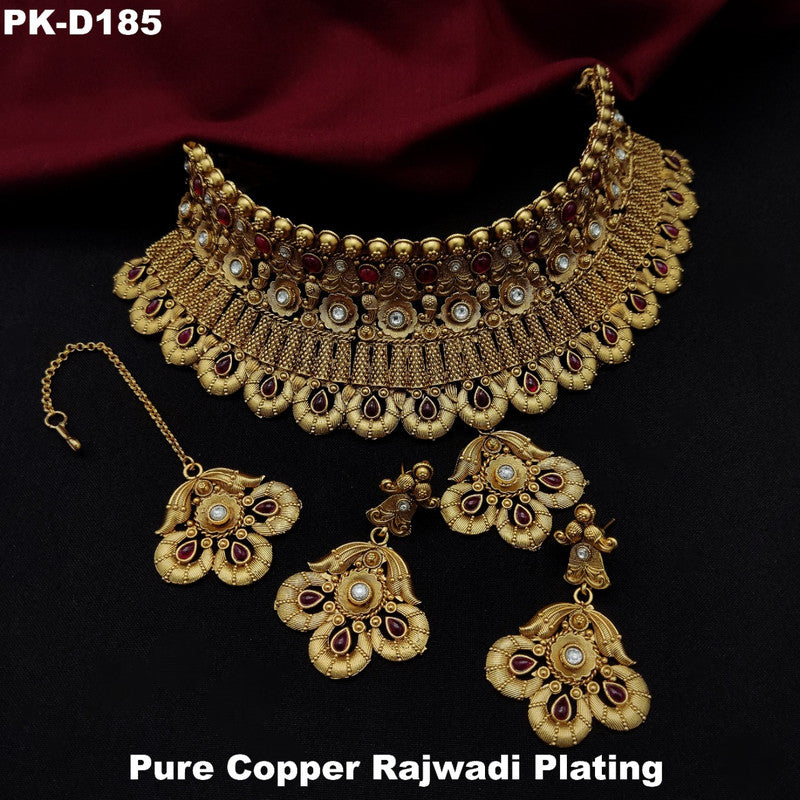 Premium Quality Pure Copper Necklace set with Ear Rings